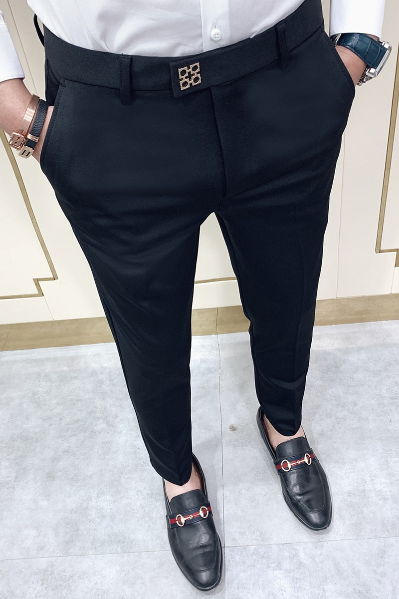 Buy Men Black Textured Regular Fit Formal Trousers Online - 348851 | Peter  England